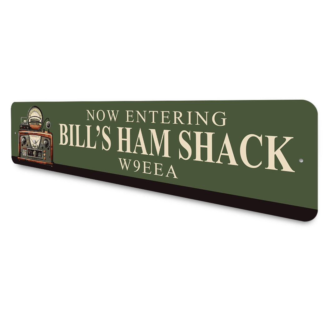 Personalized Now Entering Ham Shack Sign