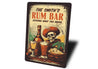 Personalized Family Rum Bar Serving What You Bring Sign