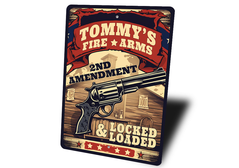 Custom Firearms Locked And Loaded 2nd Amendment Sign