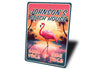 Personalized Flamingo Beach House Good Vibes Sign