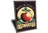 Custom Couple Apple Orchard Established Sign