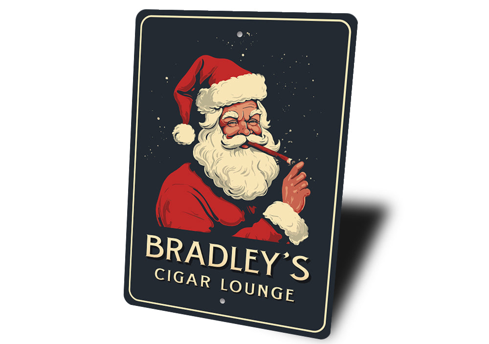 Personalized Santa Cigar Lounge Sign