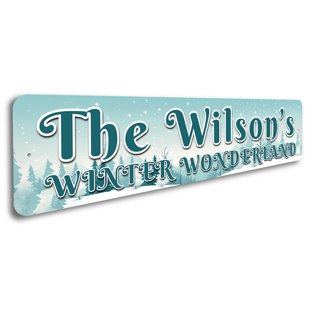 Personalized Family Winter Wonderland Sign