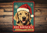 Personalized Golden Retriever Christmas Sign