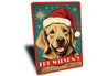 Personalized Golden Retriever Christmas Sign