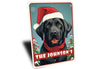 Personalized Black Labrador Christmas Welcome Sign