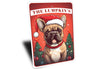 Personalized French Bulldog Christmas Welcome Sign