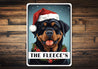 Personalized Rottweiler Christmas Welcome Sign