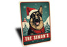 Personalized German Shepherd Christmas Welcome Sign