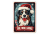 Personalized Australian Shepherd Christmas Welcome Sign