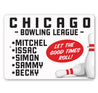 Custom Bowling League Team Sign