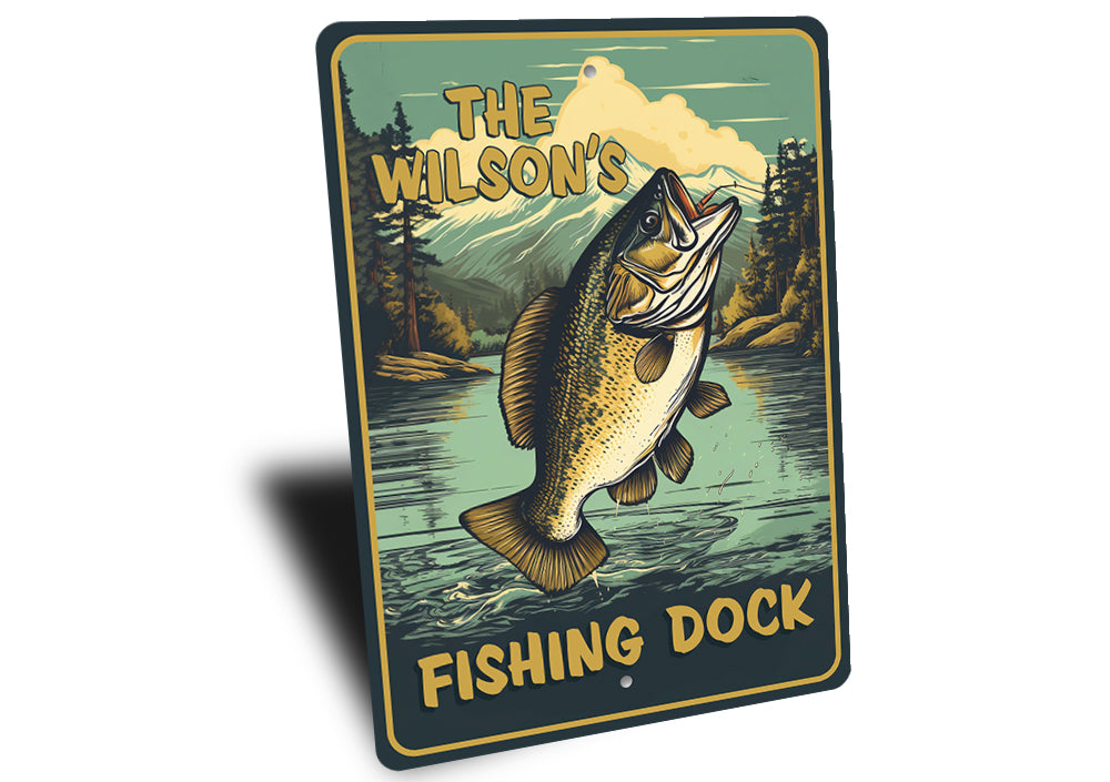 Custom Family Fishing Dock Sign