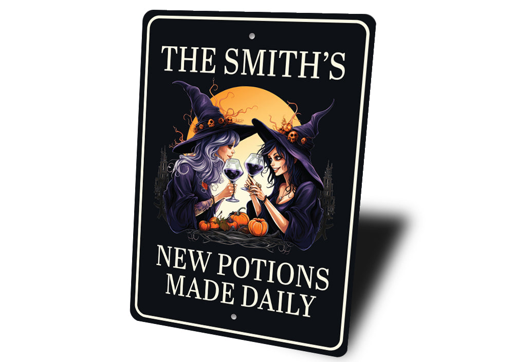Family Halloween Potions Witches Wine Tasting Sign