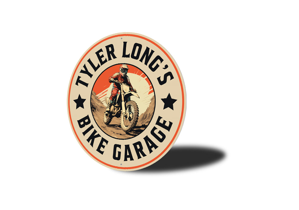 Custom Retro Dirt Bike Garage Sign