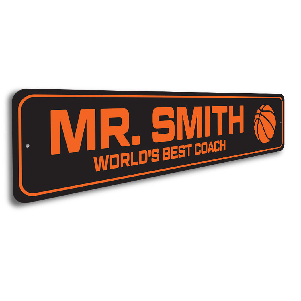 Custom World's Best Basketball Coach Sign – Lizton Sign Shop