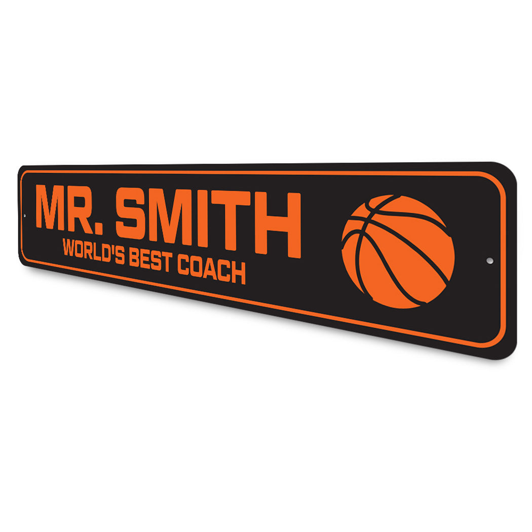 Custom World's Best Basketball Coach Sign – Lizton Sign Shop