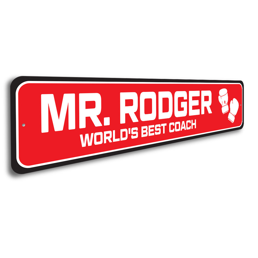 Custom World's Best Boxing Coach Sign – Lizton Sign Shop
