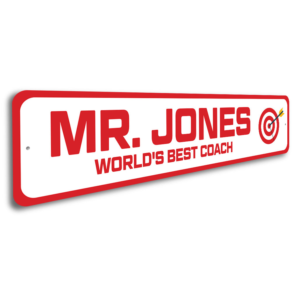 Custom World's Best Archery Coach Sign
