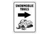 Snowmobile Trails Arrow Right Sign