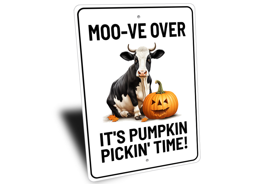 Cow Farm Pumpkin Halloween Sign