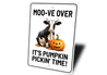 Cow Farm Pumpkin Halloween Sign