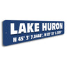 Lake Huron Coordinates Sign