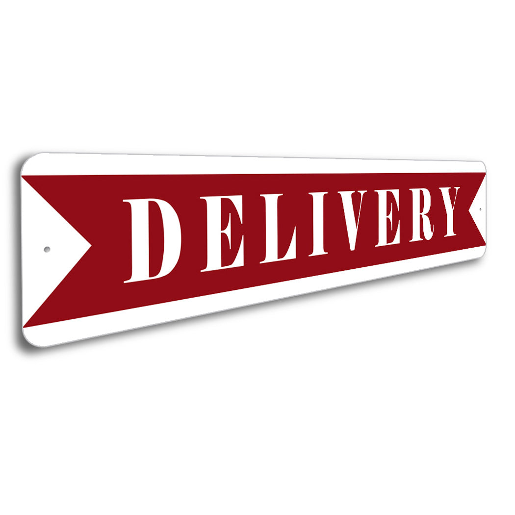 Delivery Red Ribbon Sign