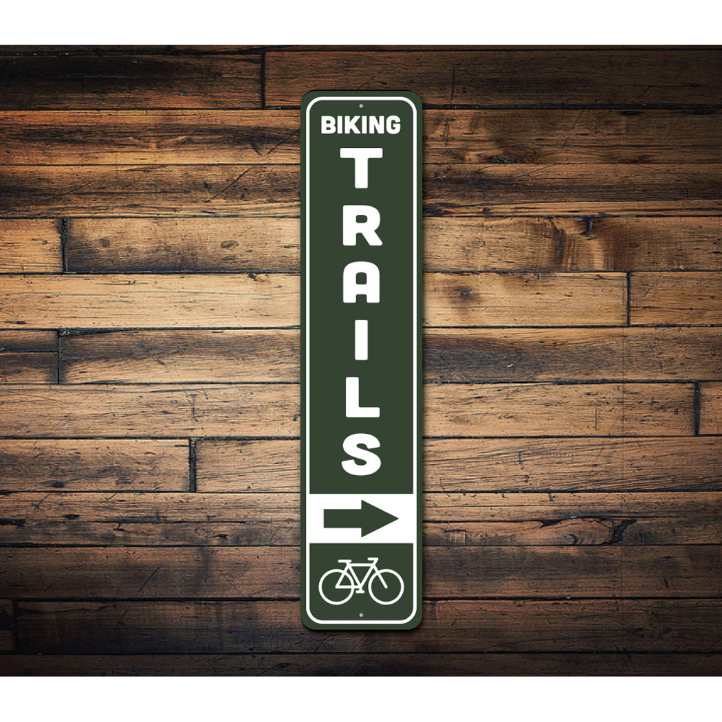 Biking Trails Arrow Right Bicycle Sign