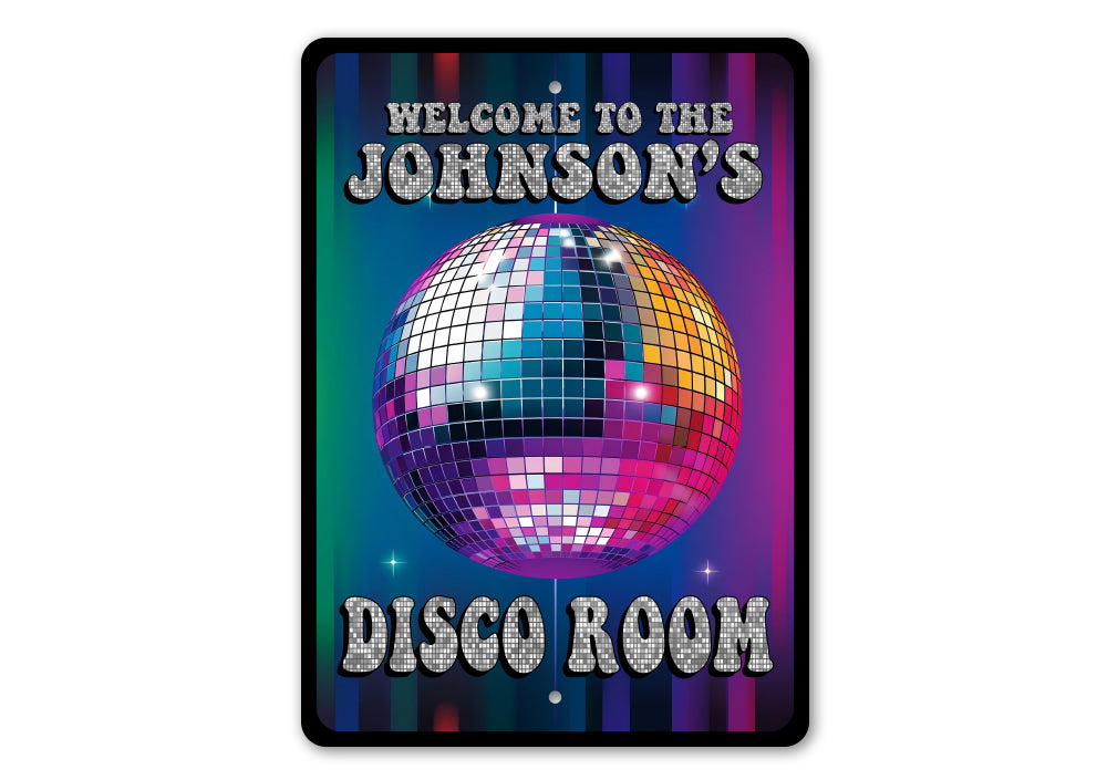 Welcome To The Personalized Disco Room Sign