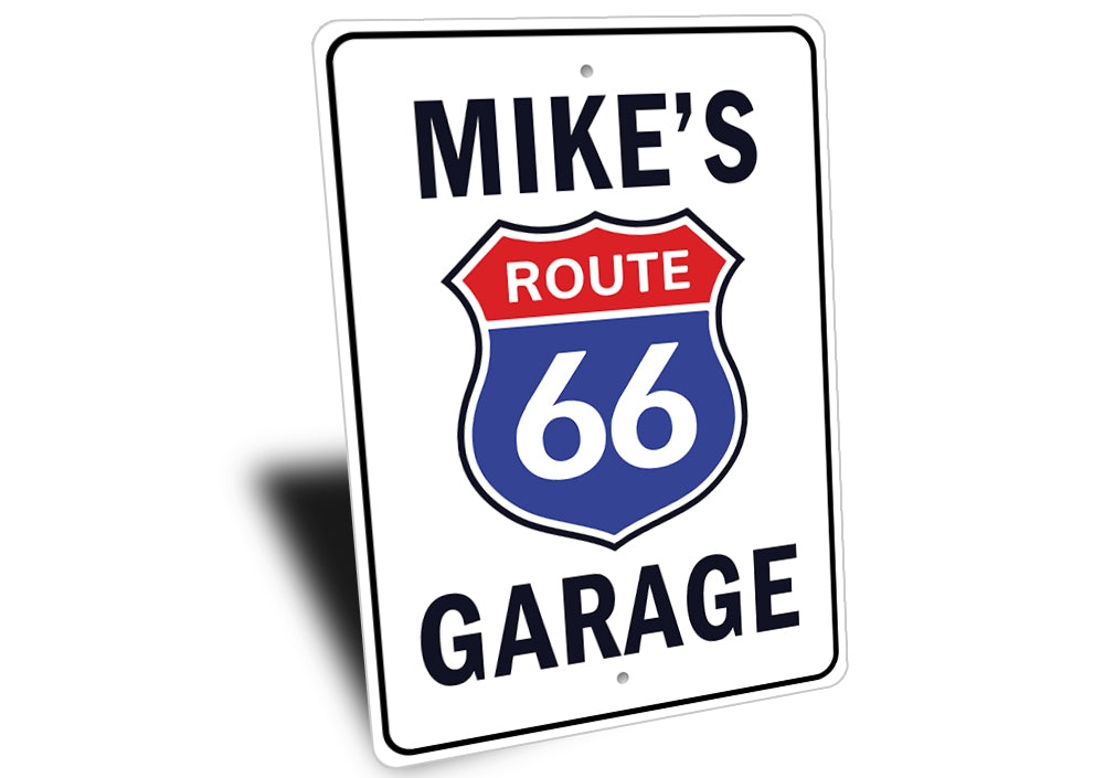 Personalized Route 66 Garage Custom Sign