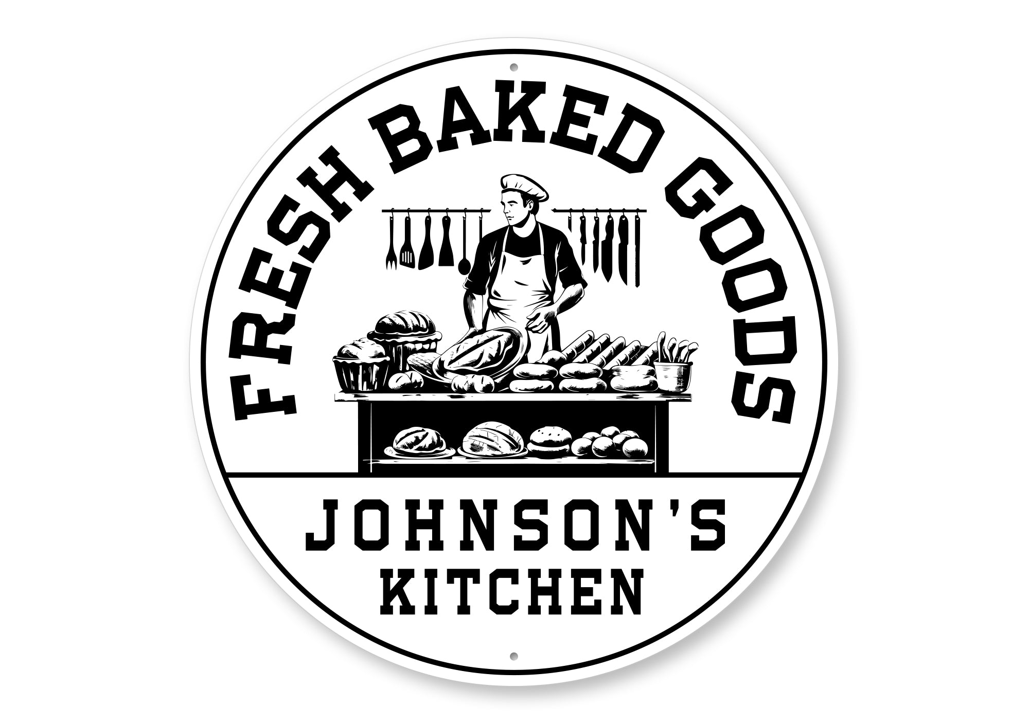 Fresh Baked Personalized Kitchen Sign