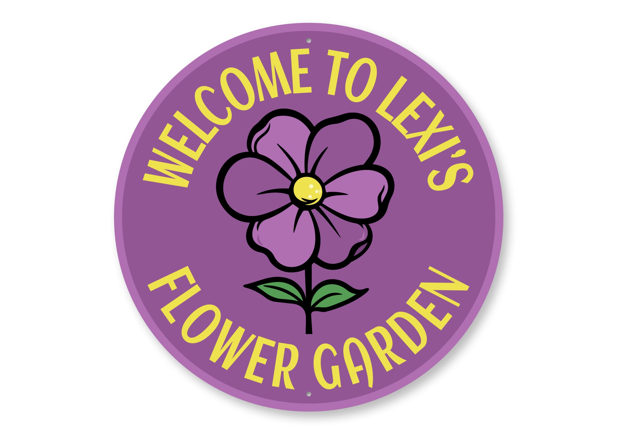 Personalized Cute Flower Garden Sign
