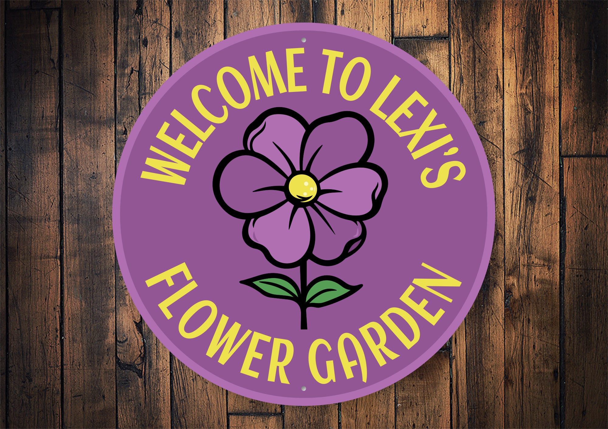 Personalized Cute Flower Garden Sign