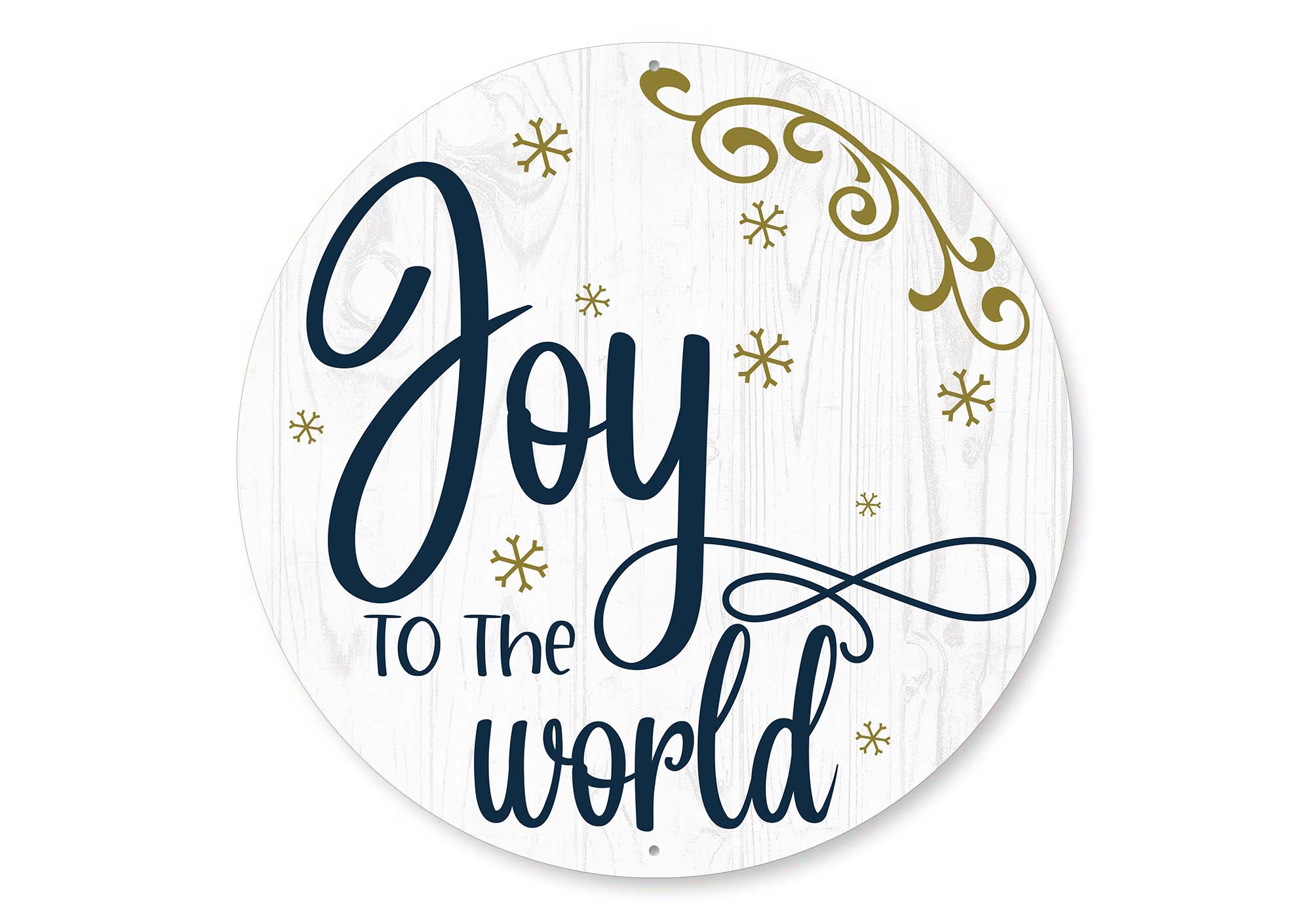Joy To The World Circle Christmas Sign