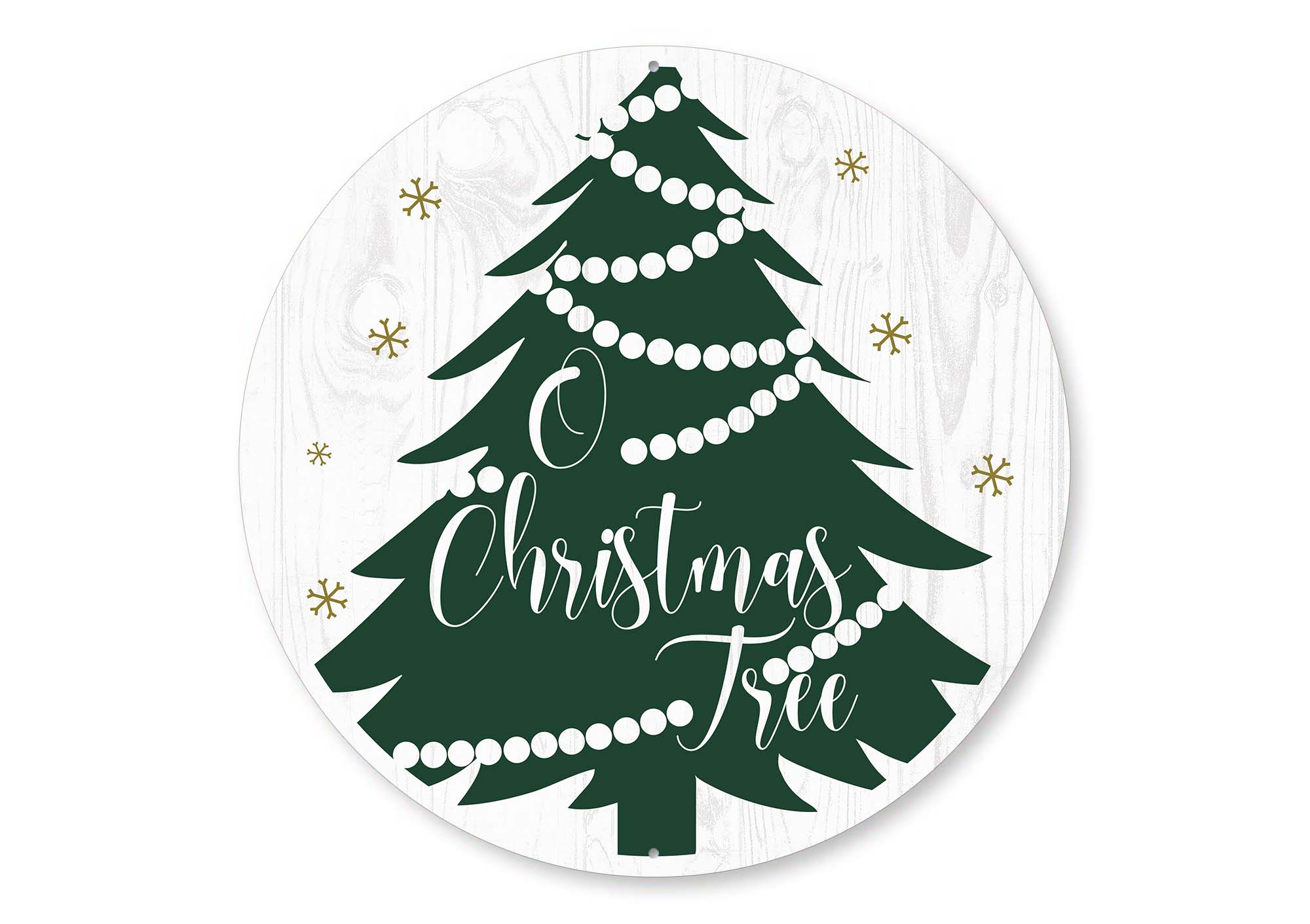 Christmas Tree Garland Tinsel Holiday Sign