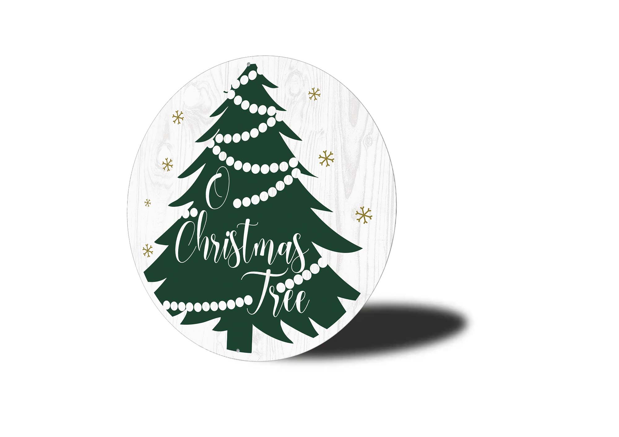 Christmas Tree Garland Tinsel Holiday Sign