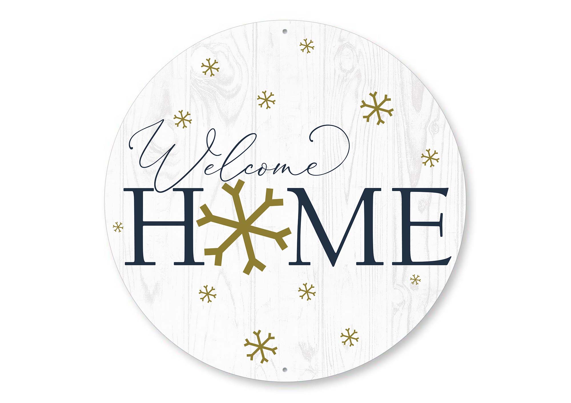 Welcome Home Snowflake Christmas Sign