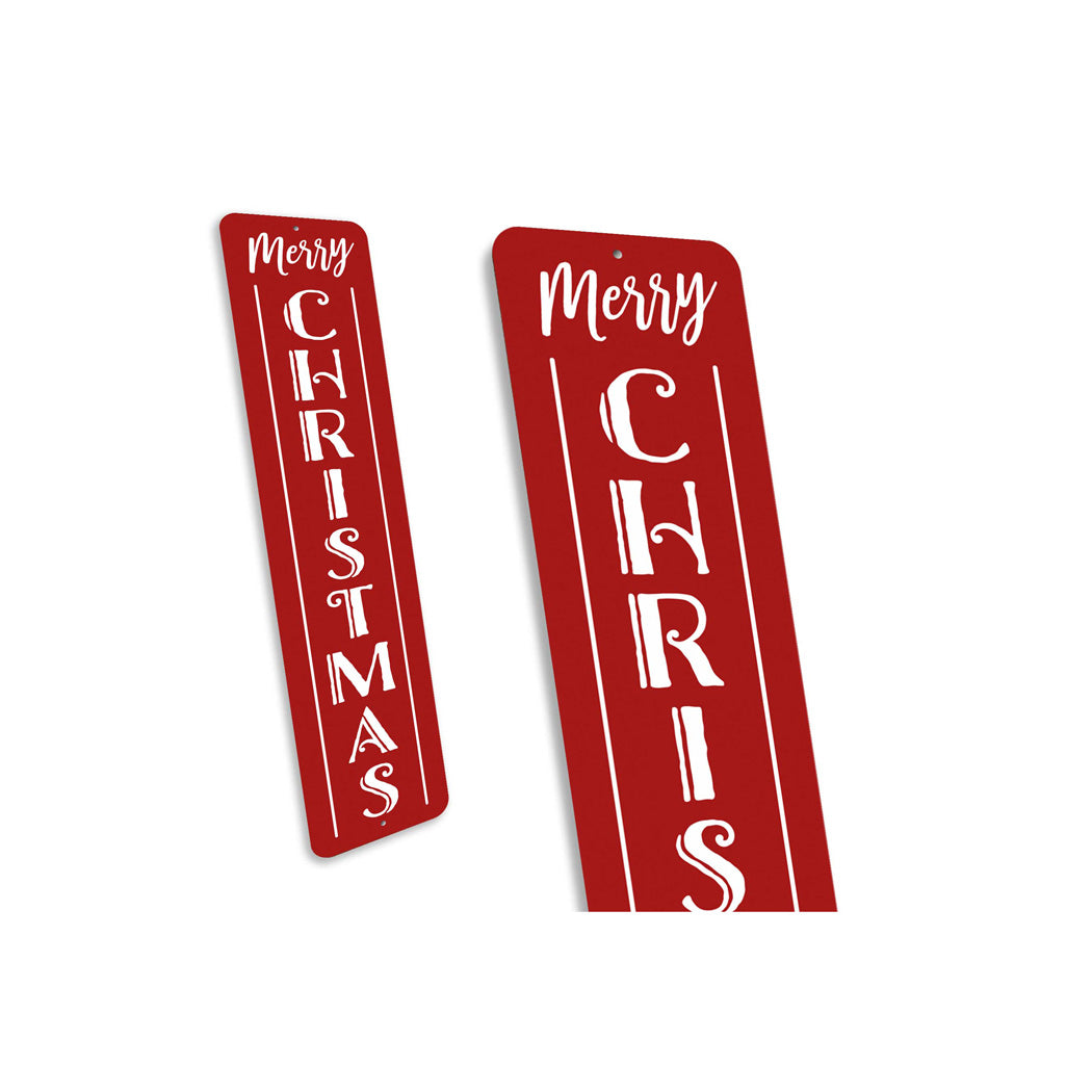 Merry Christmas Holiday Metal Sign