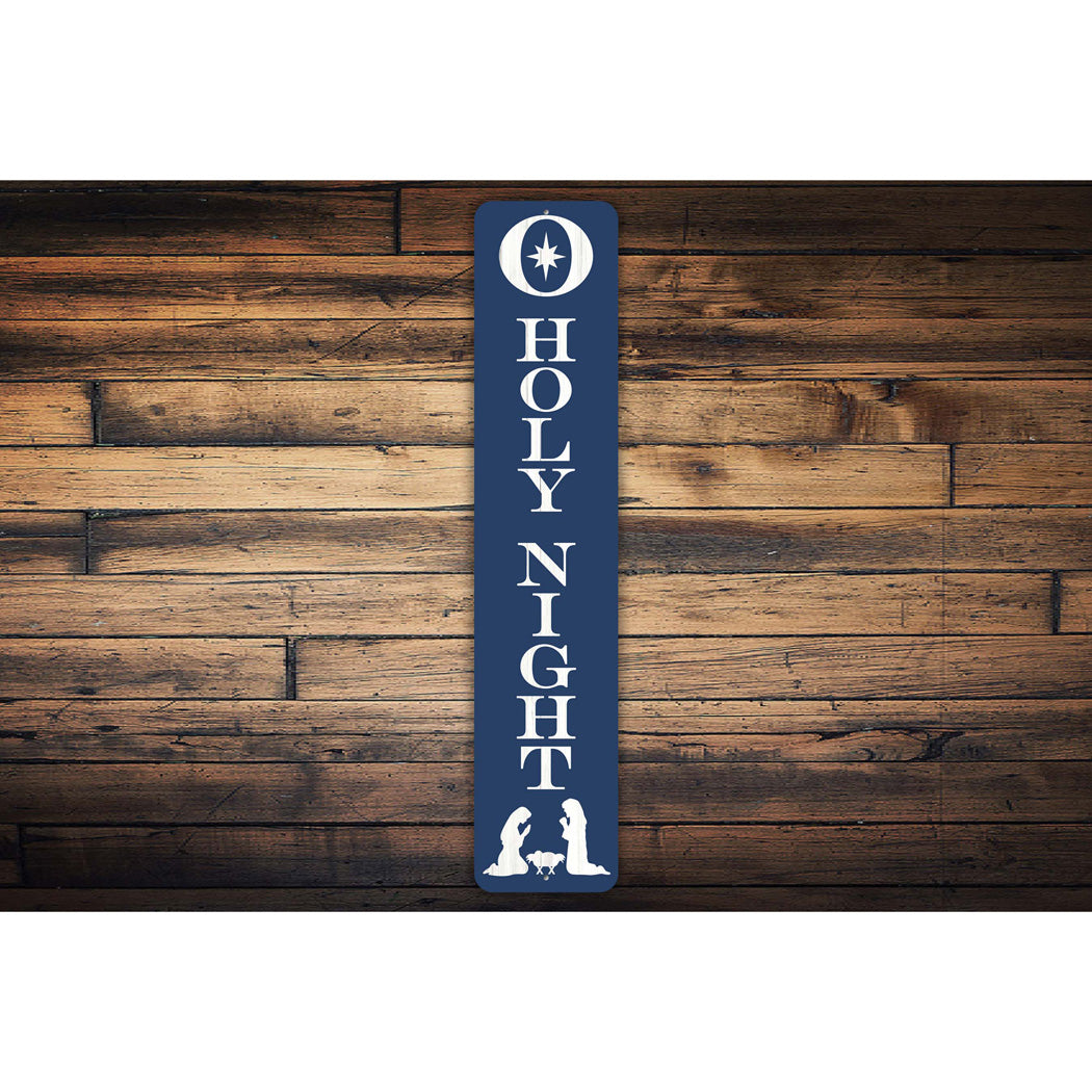 O Holy Night Nativity Christmas Metal Sign