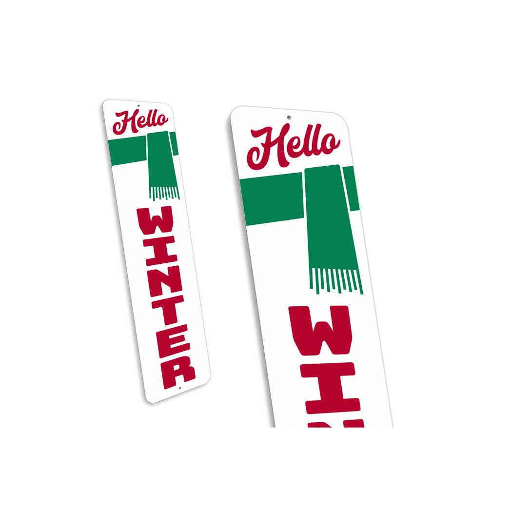 Hello Winter Scarf Holiday Sign