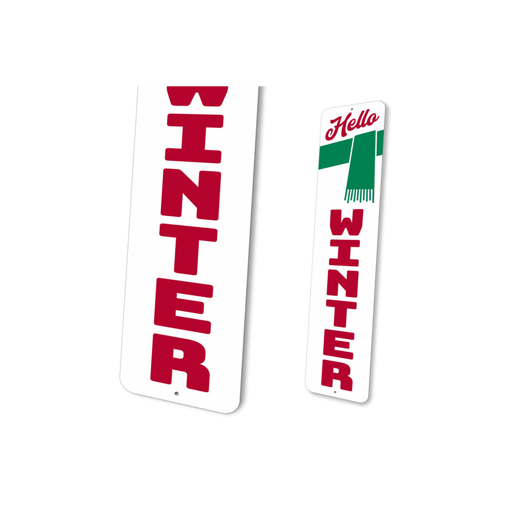 Hello Winter Scarf Holiday Sign