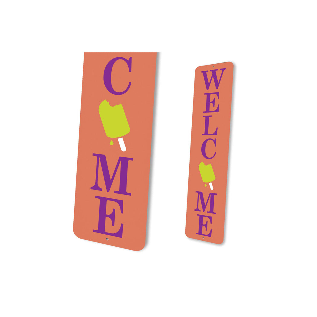 Welcome Popsicle Summer Sign