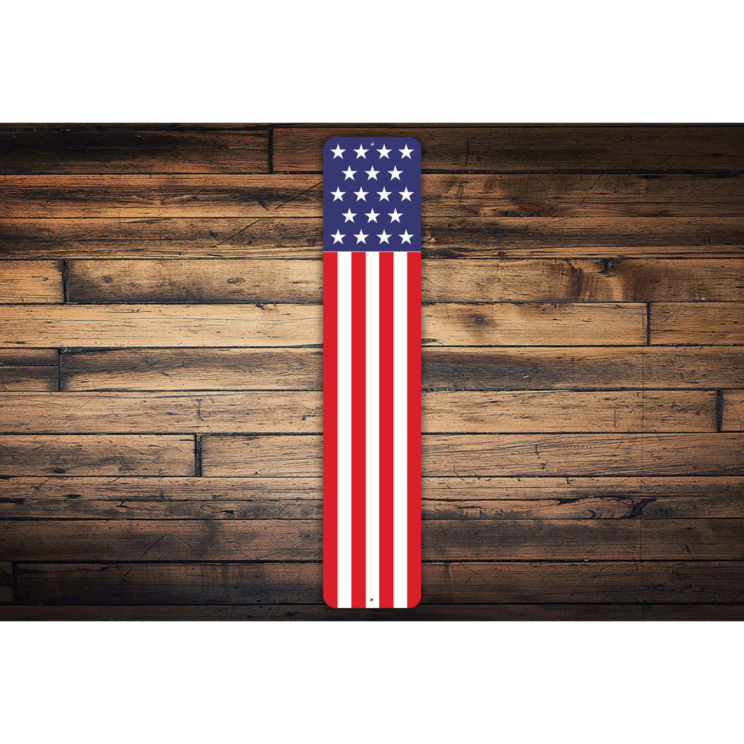 American Flag Design Sign