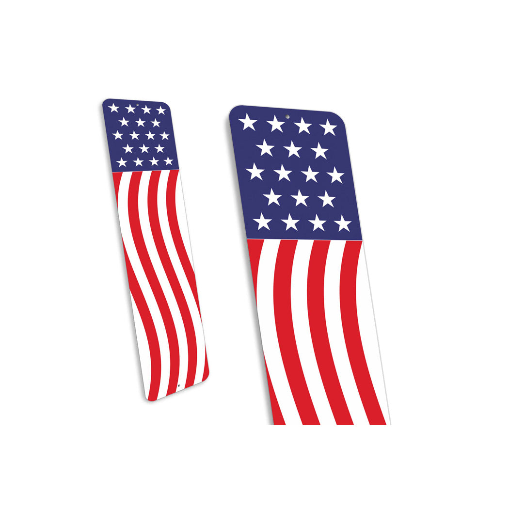 American Wavy Flag Design Sign