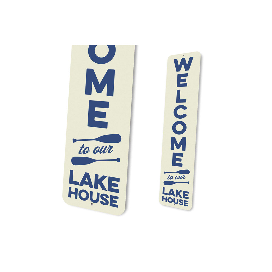 Welcome To Our Lake House Paddles Sign