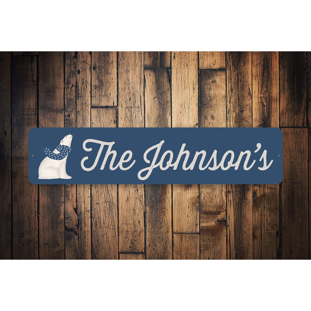 Polar Bear Personalized Family Sign