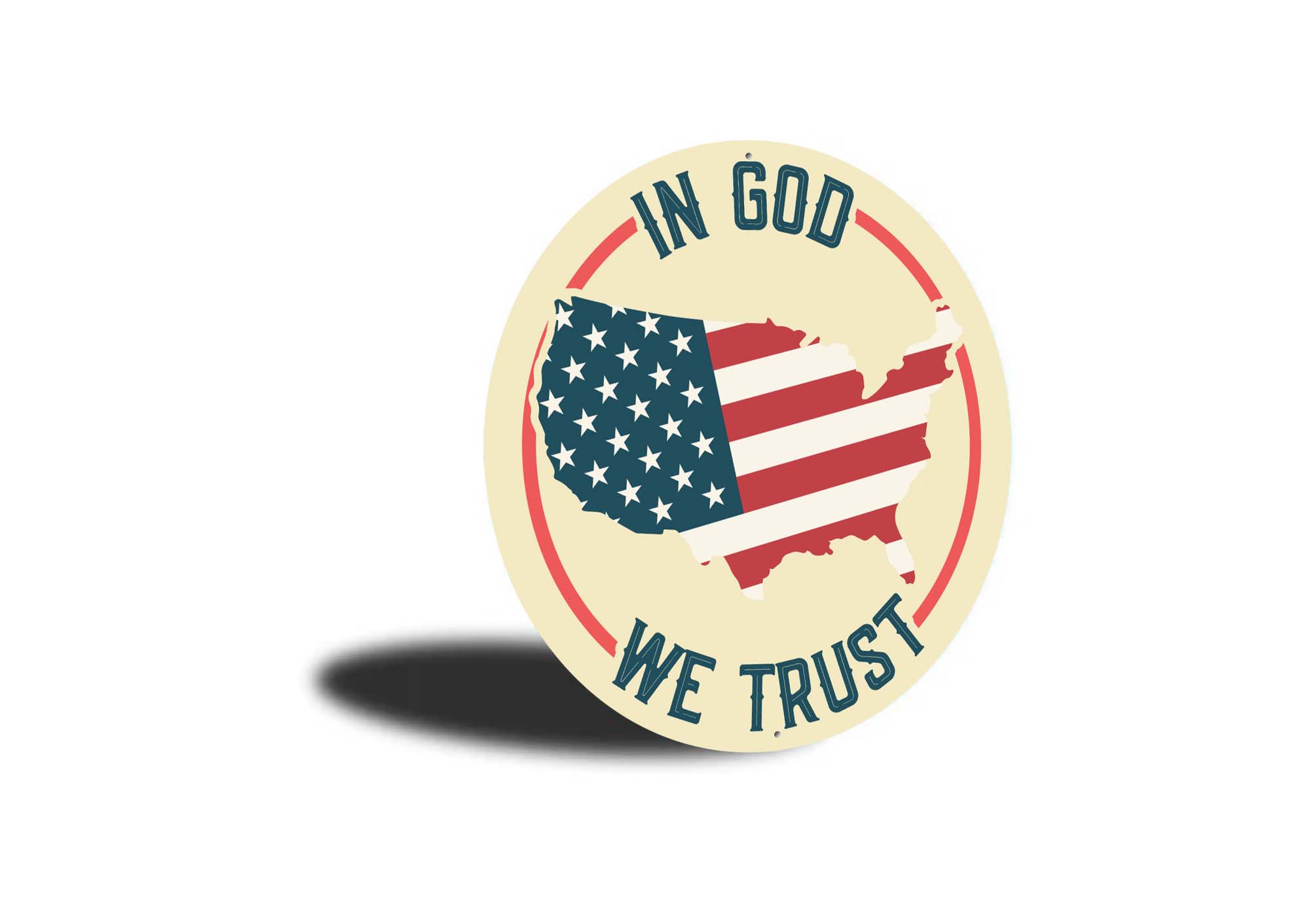 In God We Trust USA Flag Sign