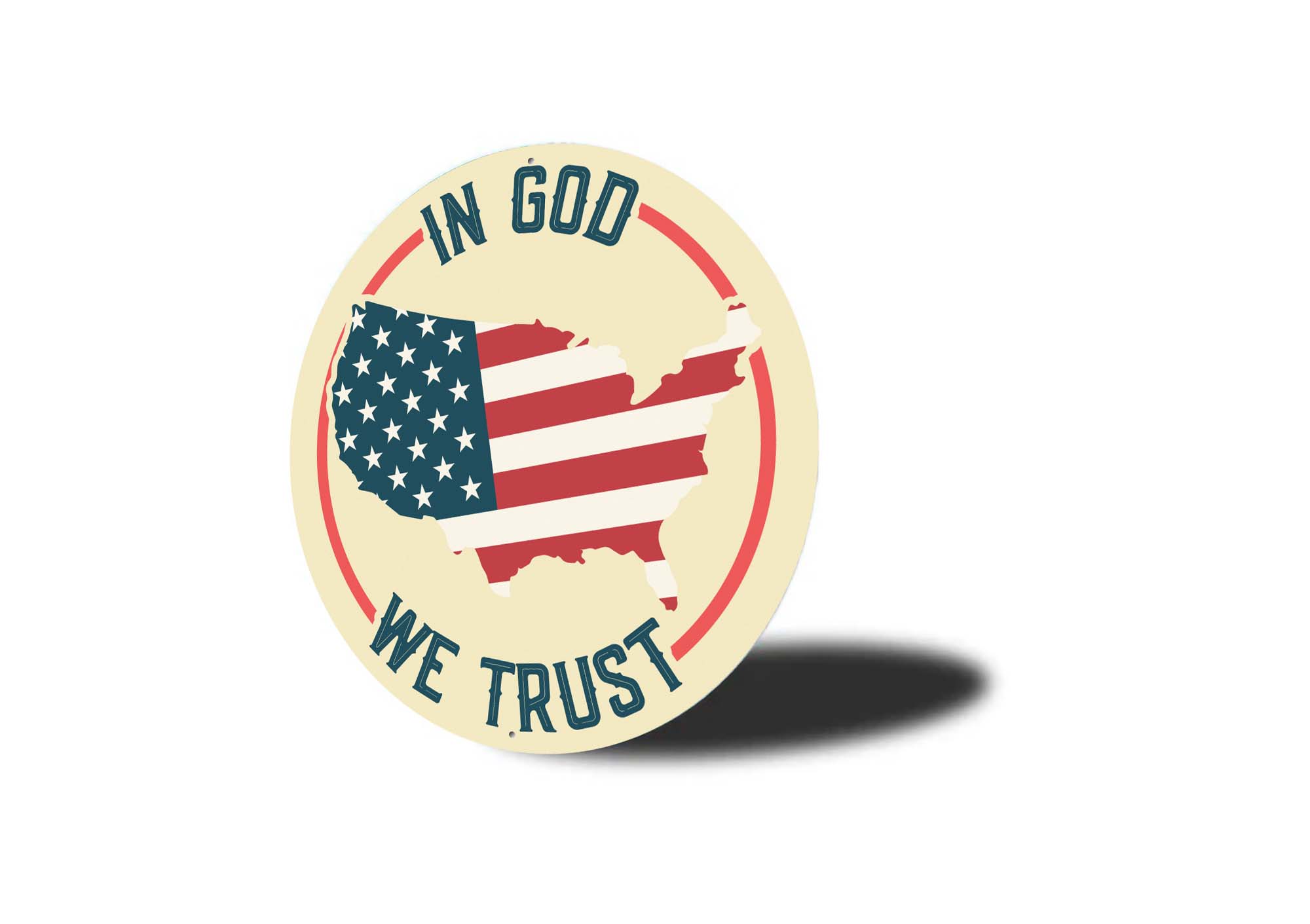 In God We Trust USA Flag Sign