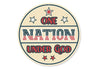 One Nation Under God USA Flag Sign