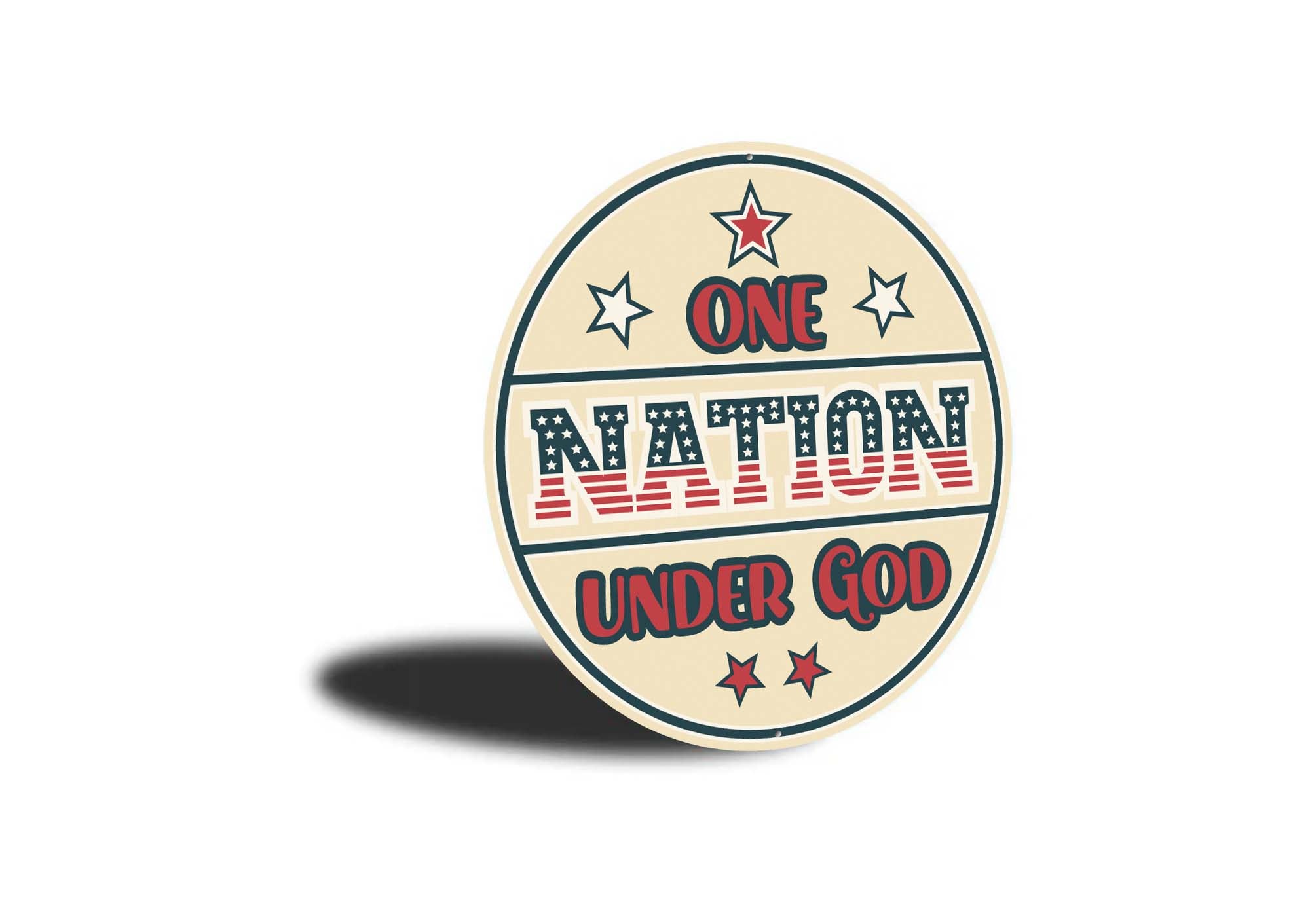 One Nation Under God USA Flag Sign